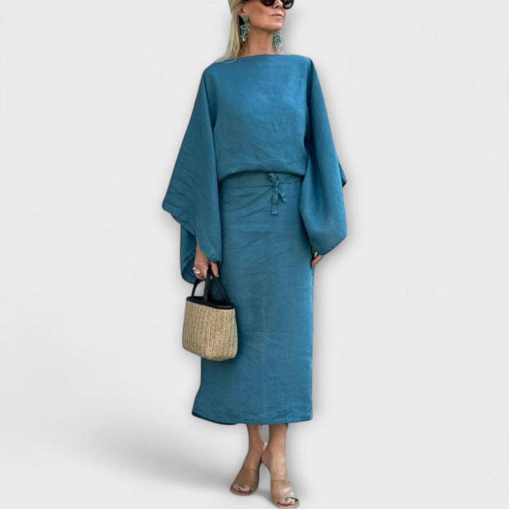 Dana - Pellava- ja puuvillakimono-mekko