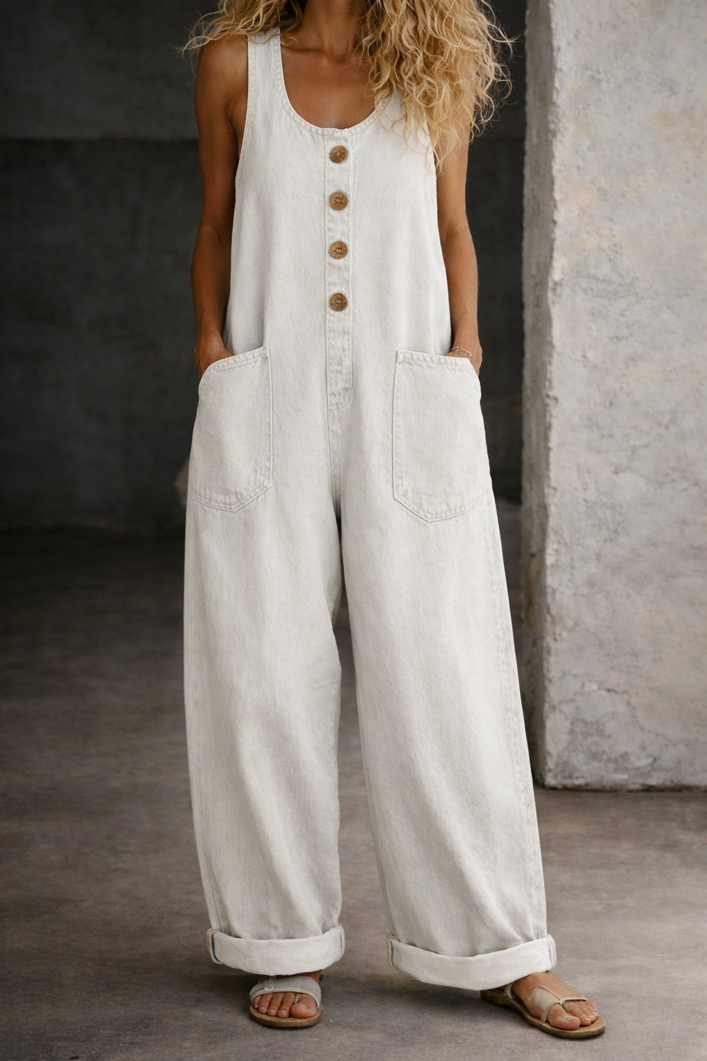 Iina - Vintage-pesty Puuvillahaalari